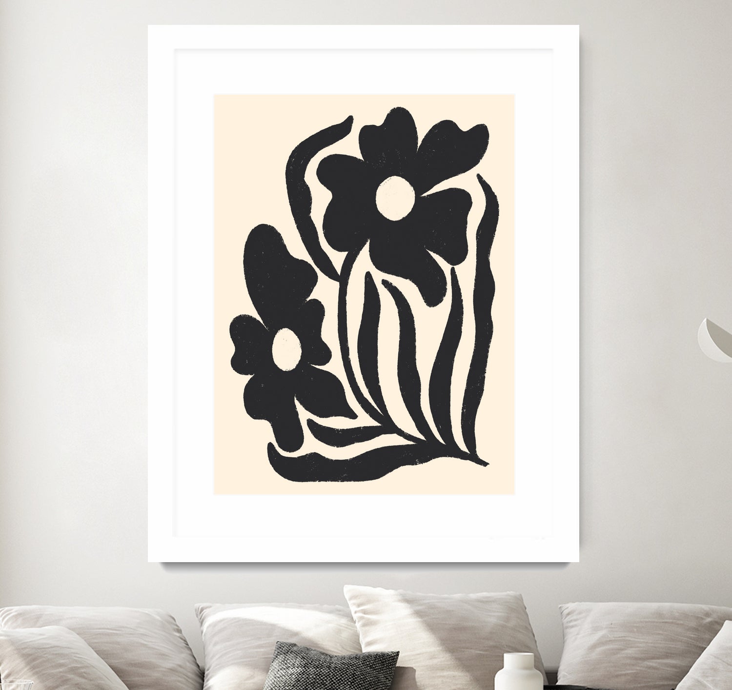 Textured flower silhouettes by Angela Minca on GIANT ART - graphic floral flowers and plants graphic floral