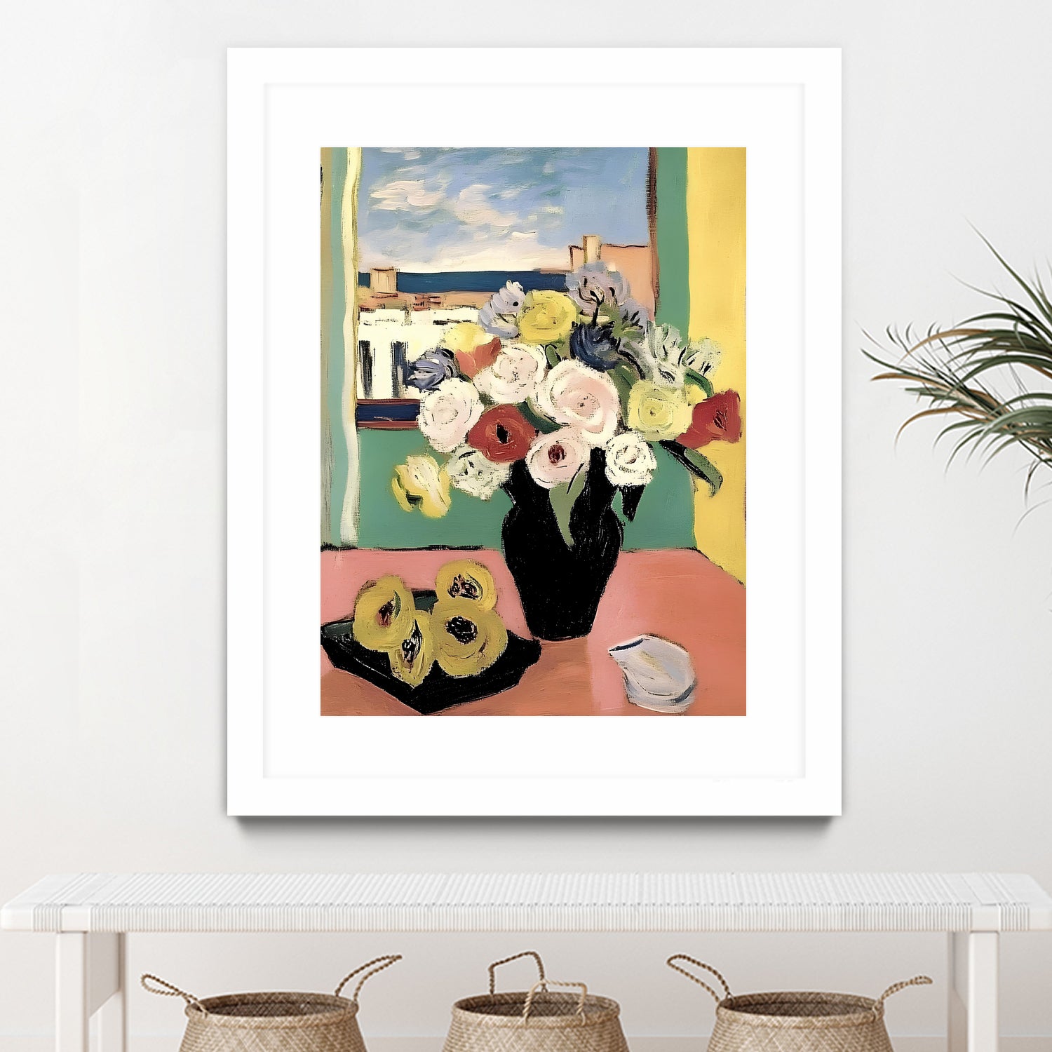 Floral Arrangement In A Black Vase by Avanesova Elena on GIANT ART - modern art painting flowers and plants modern art painting