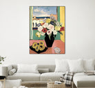 Floral Arrangement In A Black Vase by Avanesova Elena on GIANT ART - modern art painting flowers and plants modern art painting