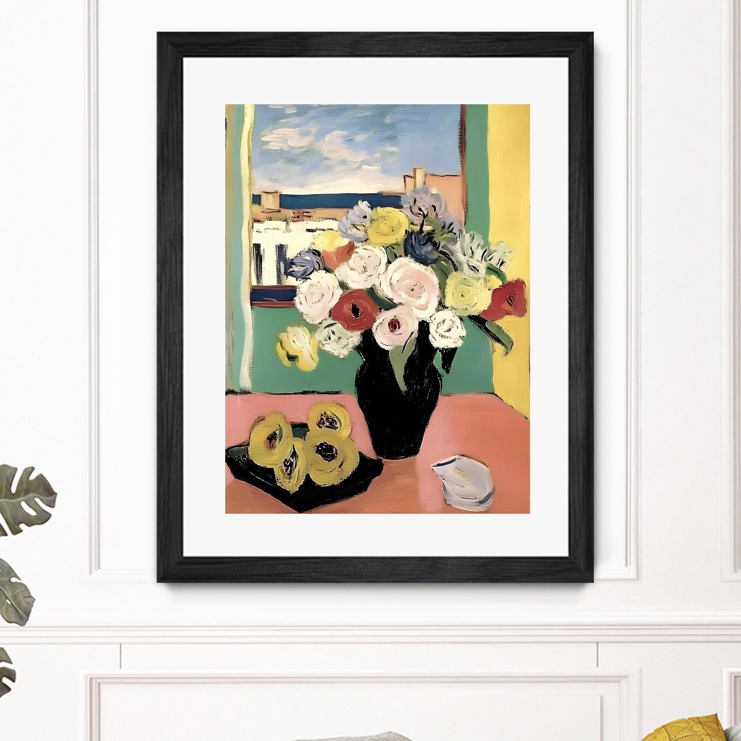 Floral Arrangement In A Black Vase by Avanesova Elena on GIANT ART - modern art painting flowers and plants modern art painting