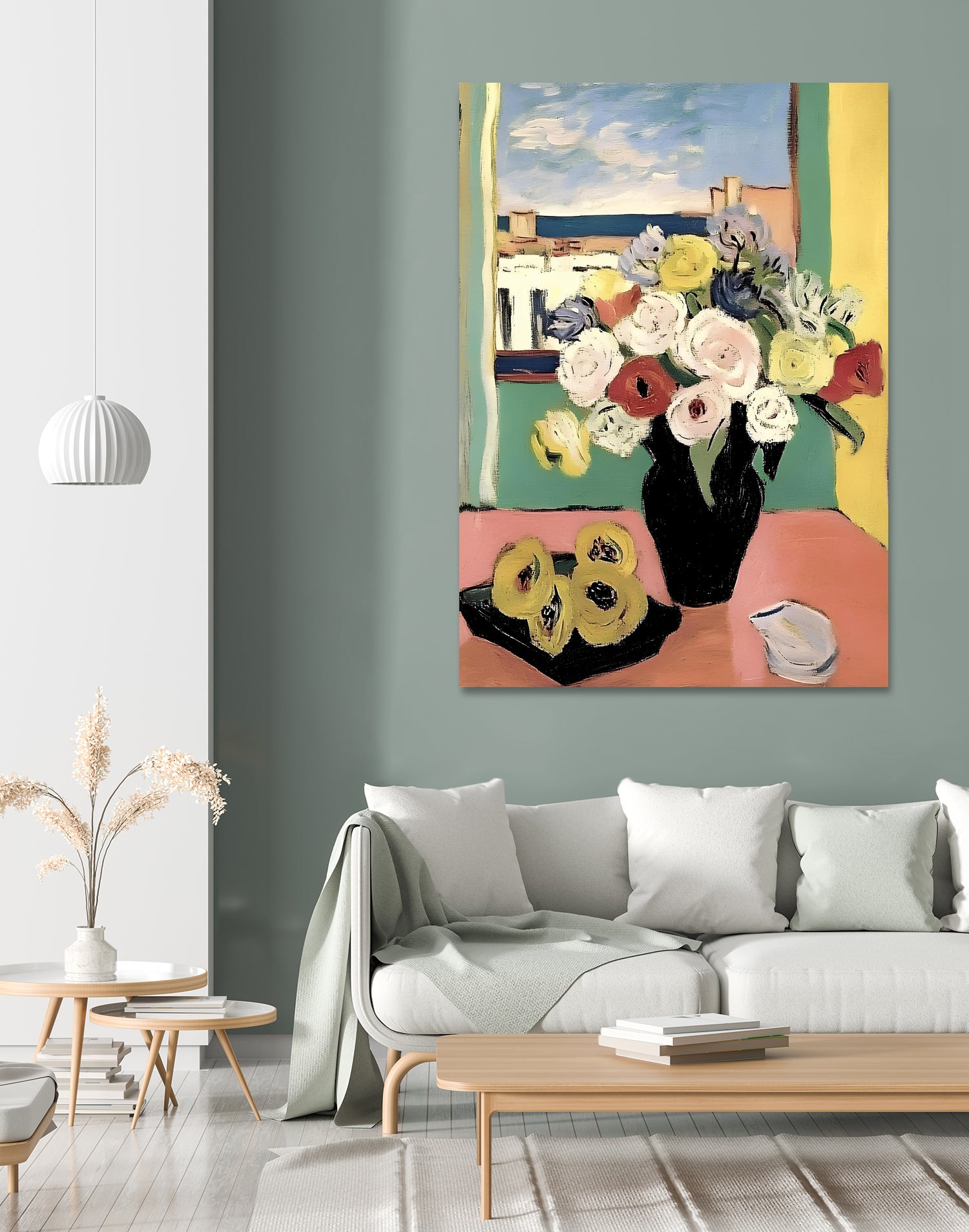 Floral Arrangement In A Black Vase by Avanesova Elena on GIANT ART - modern art painting flowers and plants modern art painting