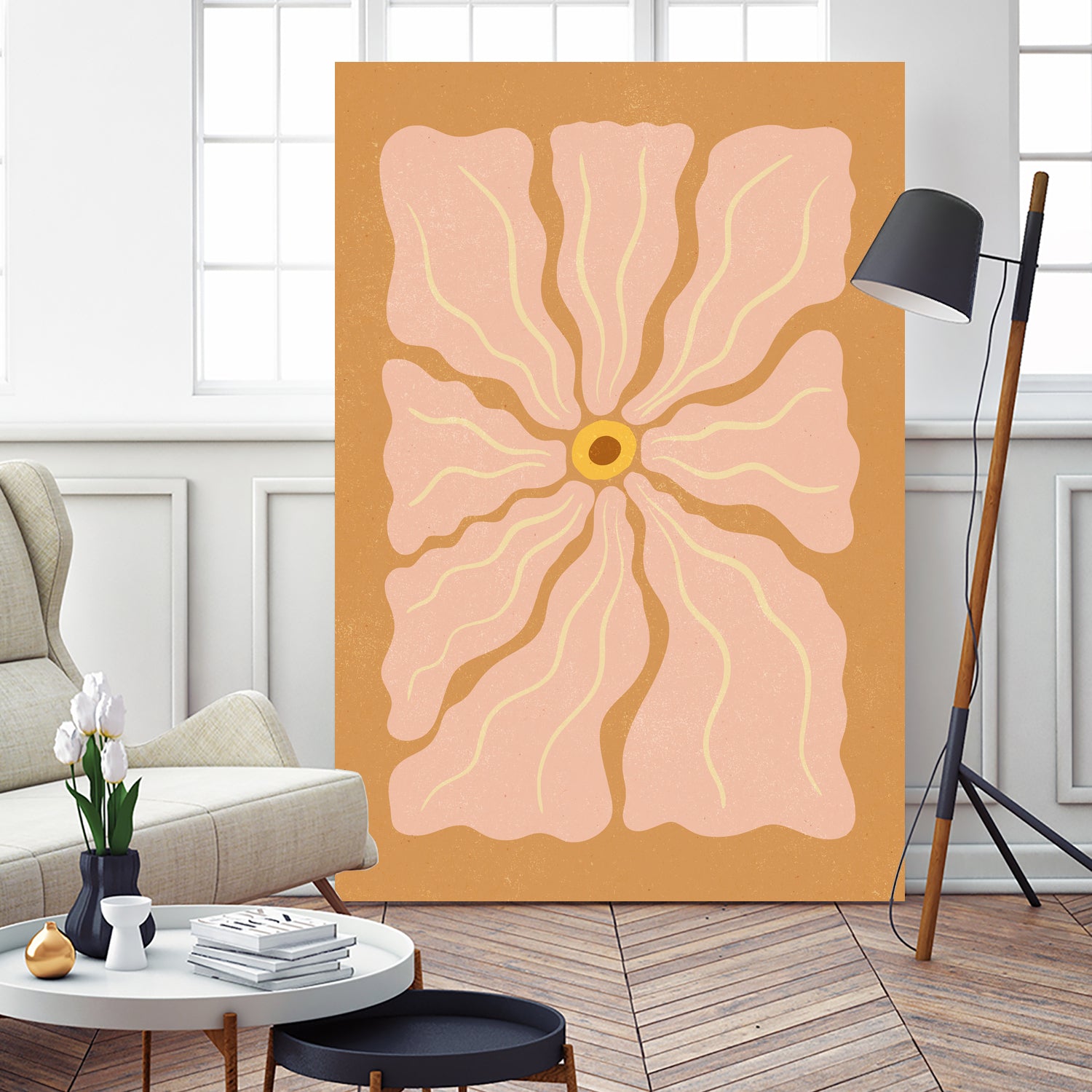 Stylized Flower with Petals by Katarzyna GƒÖsiorowska on GIANT ART - flowers and plants abstract flower art