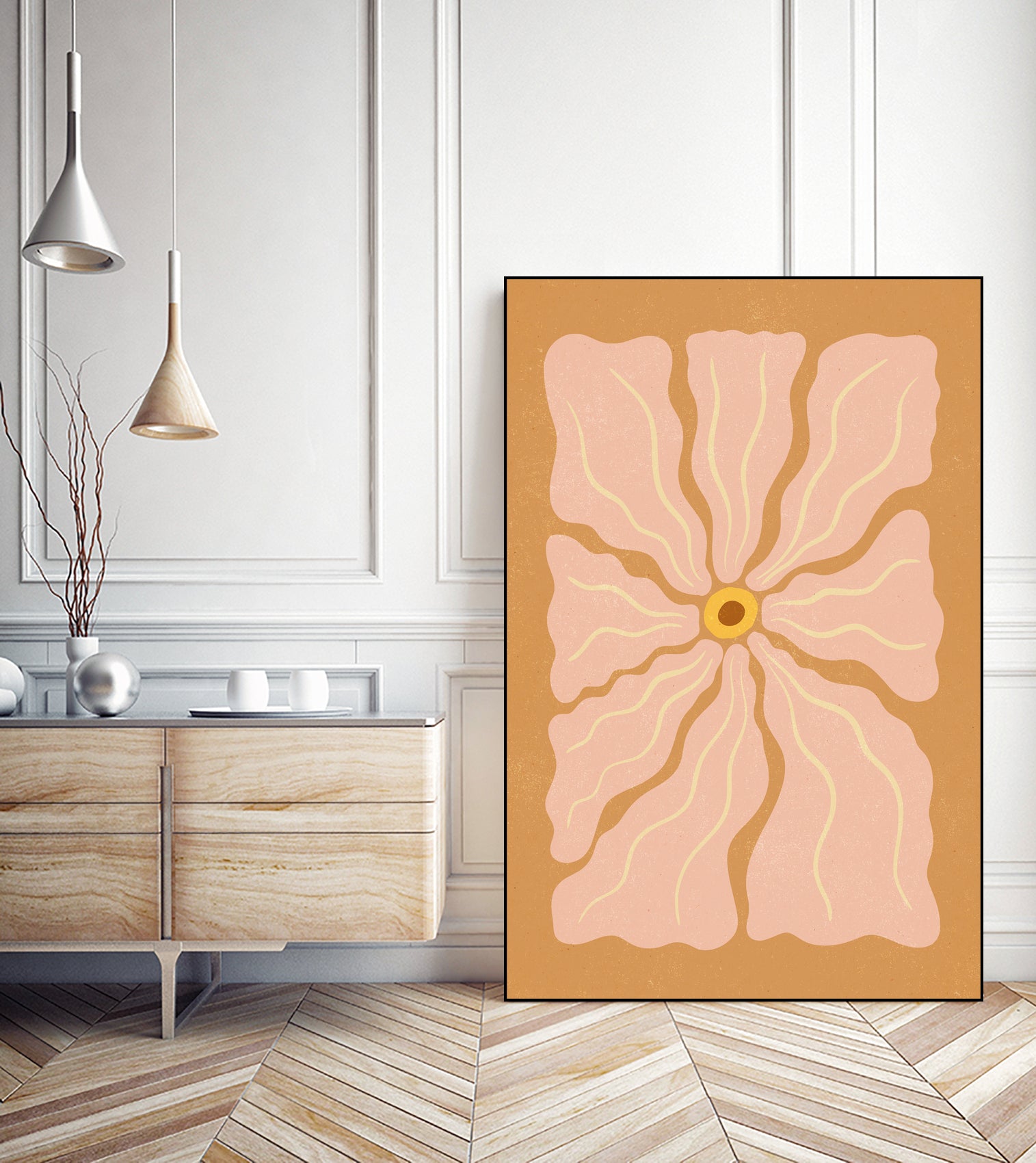 Stylized Flower with Petals by Katarzyna GƒÖsiorowska on GIANT ART - flowers and plants abstract flower art