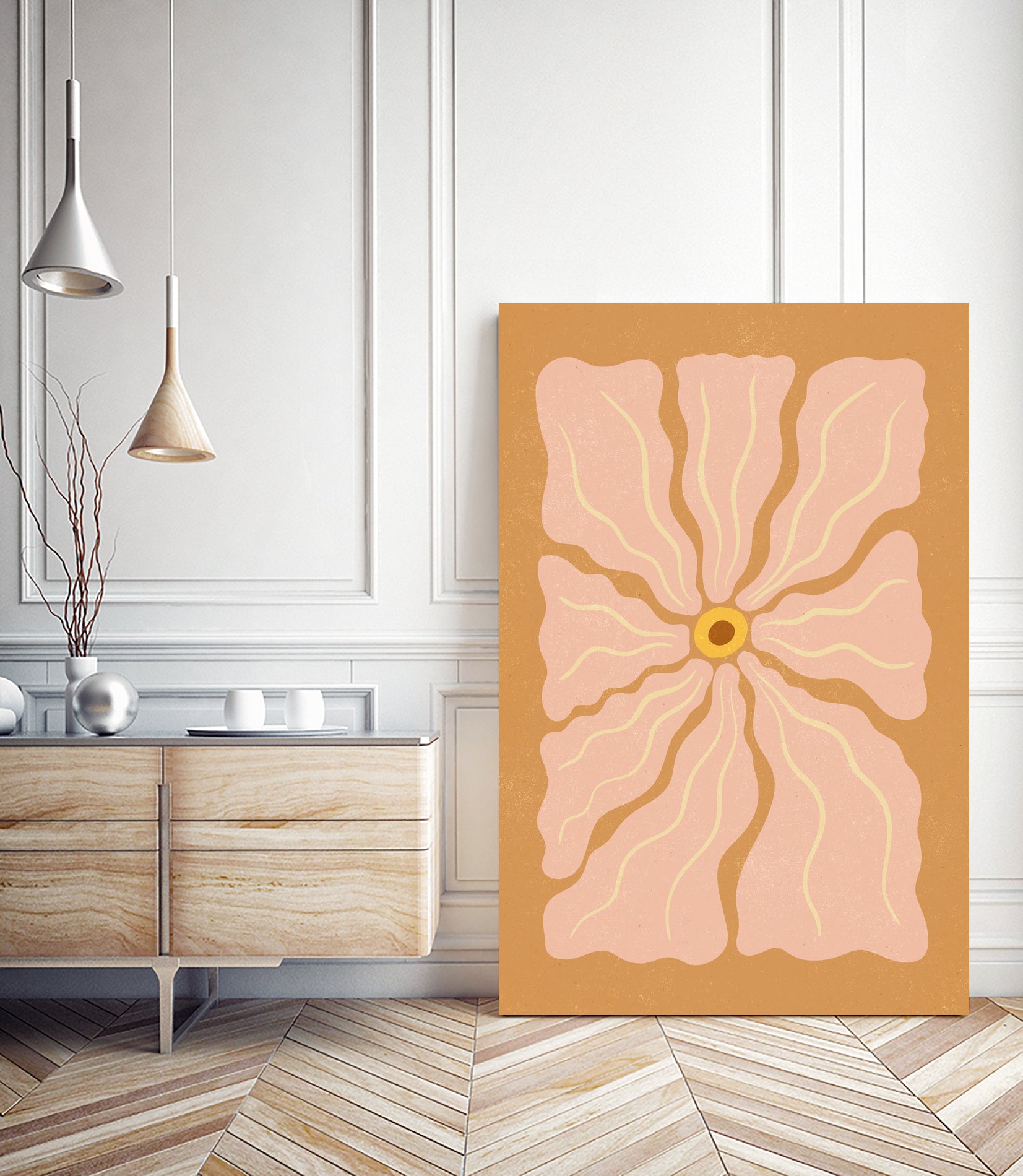 Stylized Flower with Petals by Katarzyna GƒÖsiorowska on GIANT ART - flowers and plants abstract flower art