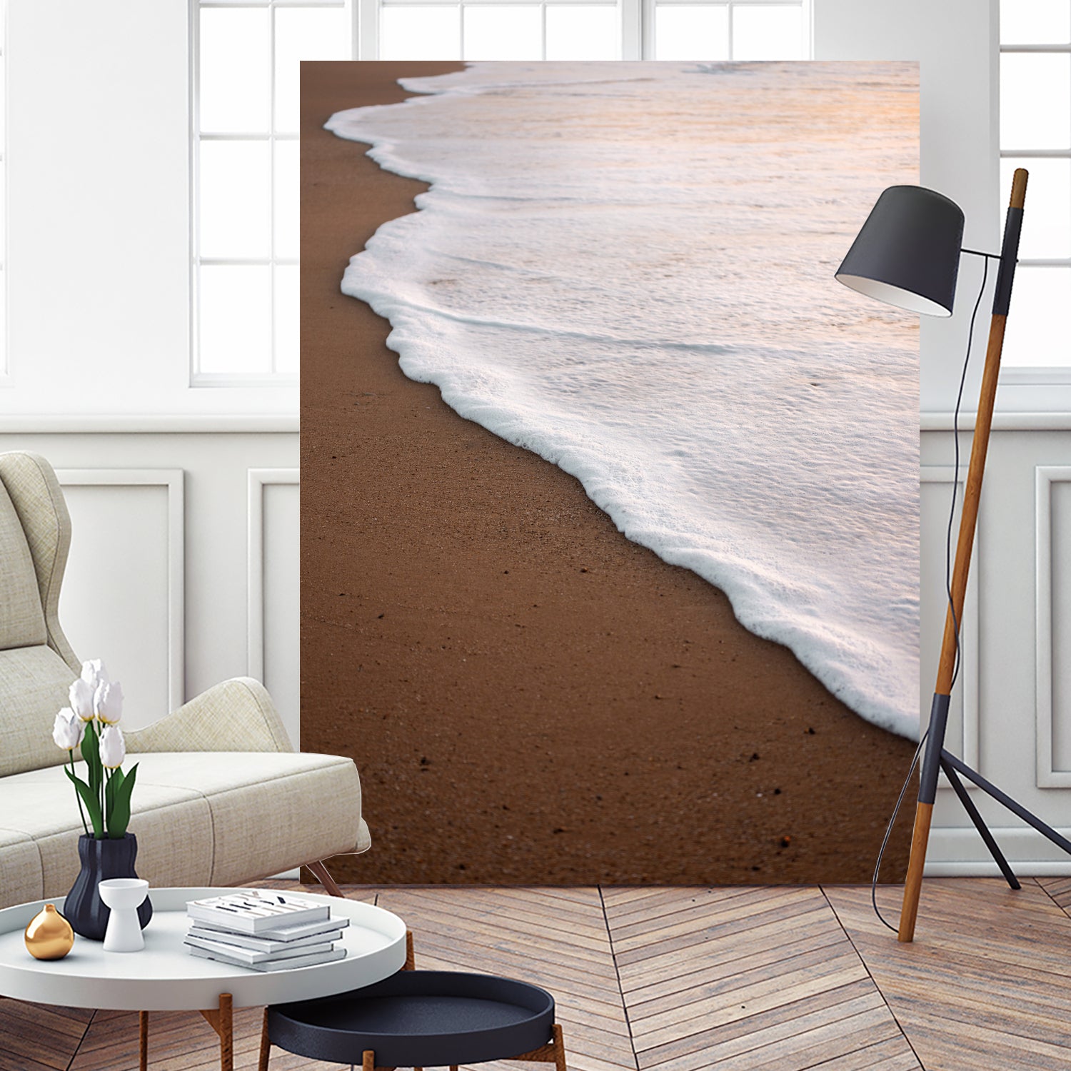 Minimalist Beach Wave by Raisa Zwart on GIANT ART - abstract beach waves