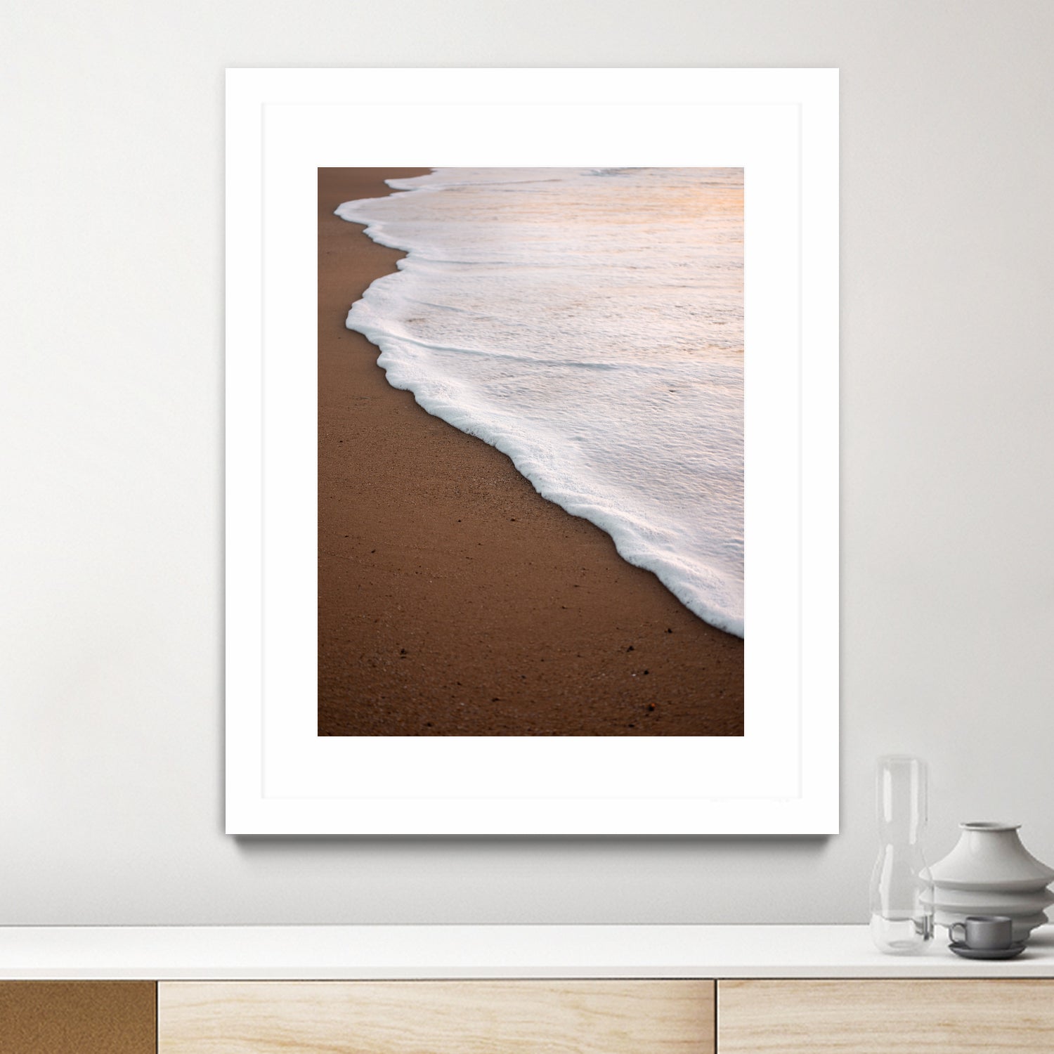 Minimalist Beach Wave by Raisa Zwart on GIANT ART - abstract beach waves