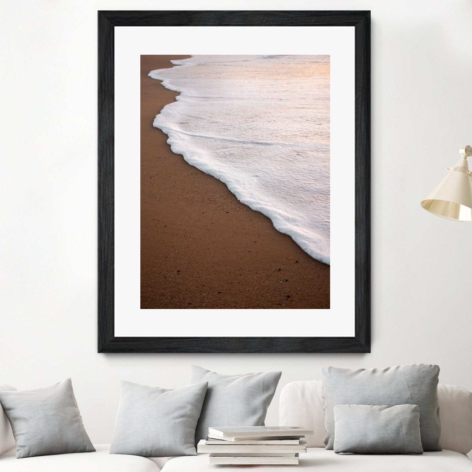 Minimalist Beach Wave by Raisa Zwart on GIANT ART - abstract beach waves