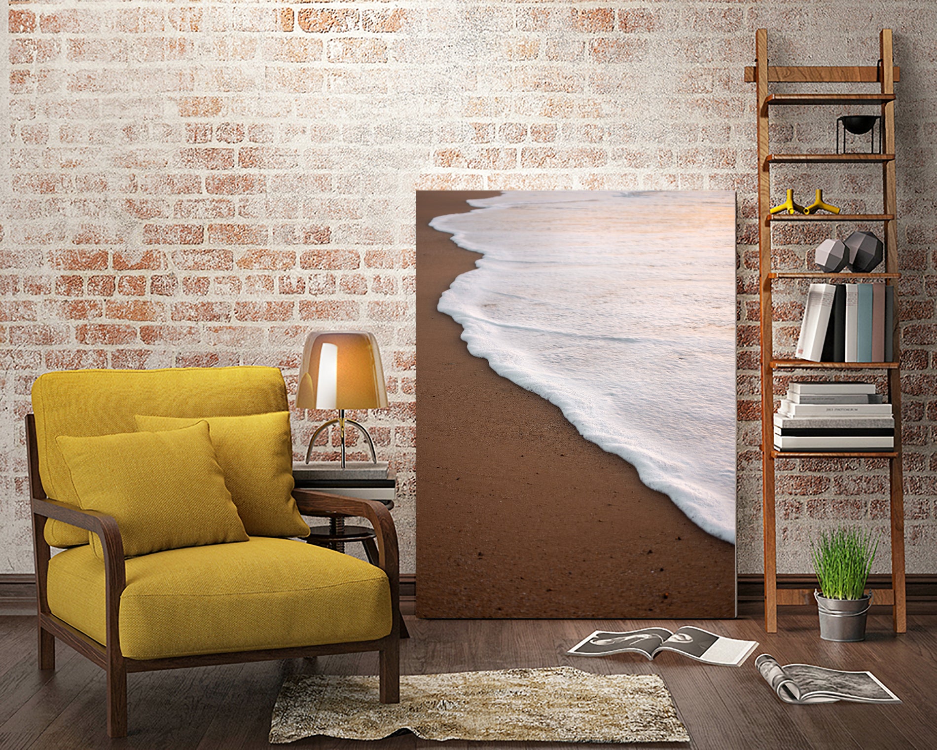 Minimalist Beach Wave by Raisa Zwart on GIANT ART - abstract beach waves