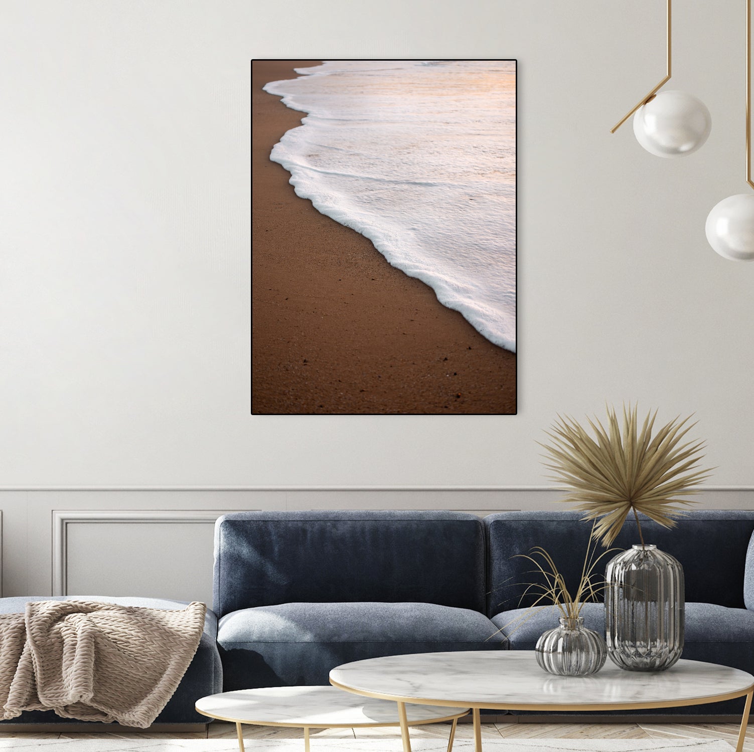 Minimalist Beach Wave by Raisa Zwart on GIANT ART - abstract beach waves