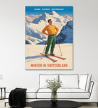 Swiss Alpine Bliss by Andreas Magnusson on GIANT ART - places vintage travel poster
