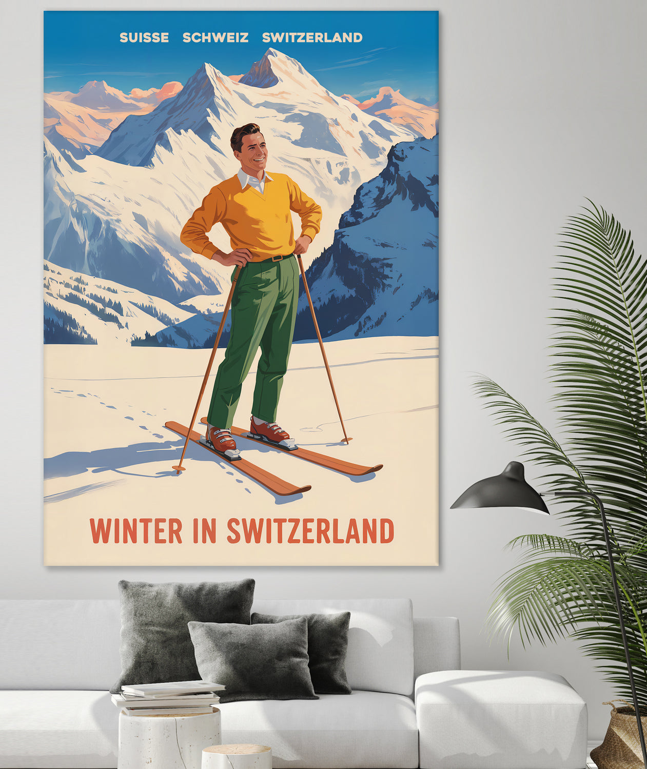 Swiss Alpine Bliss by Andreas Magnusson on GIANT ART - places vintage travel poster