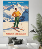 Swiss Alpine Bliss by Andreas Magnusson on GIANT ART - places vintage travel poster