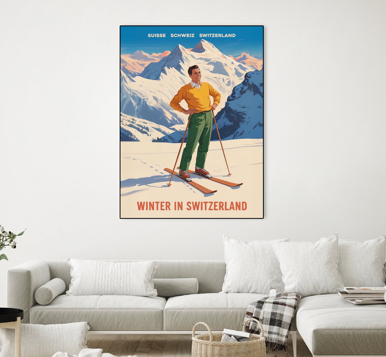 Swiss Alpine Bliss by Andreas Magnusson on GIANT ART - places vintage travel poster