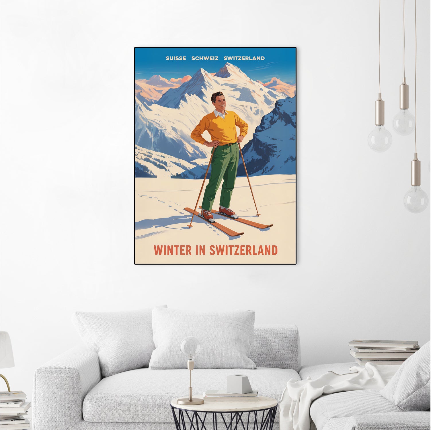 Swiss Alpine Bliss by Andreas Magnusson on GIANT ART - places vintage travel poster