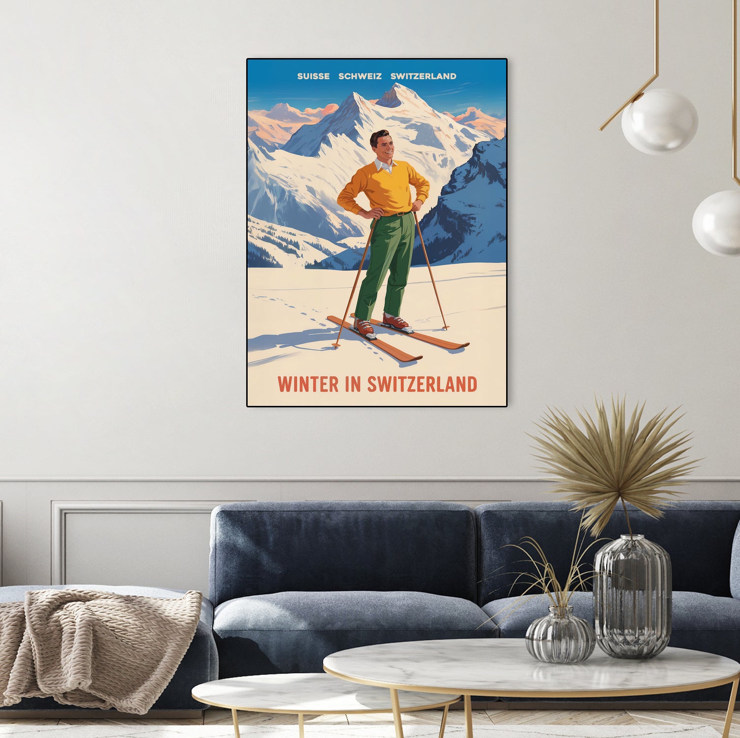 Swiss Alpine Bliss by Andreas Magnusson on GIANT ART - places vintage travel poster