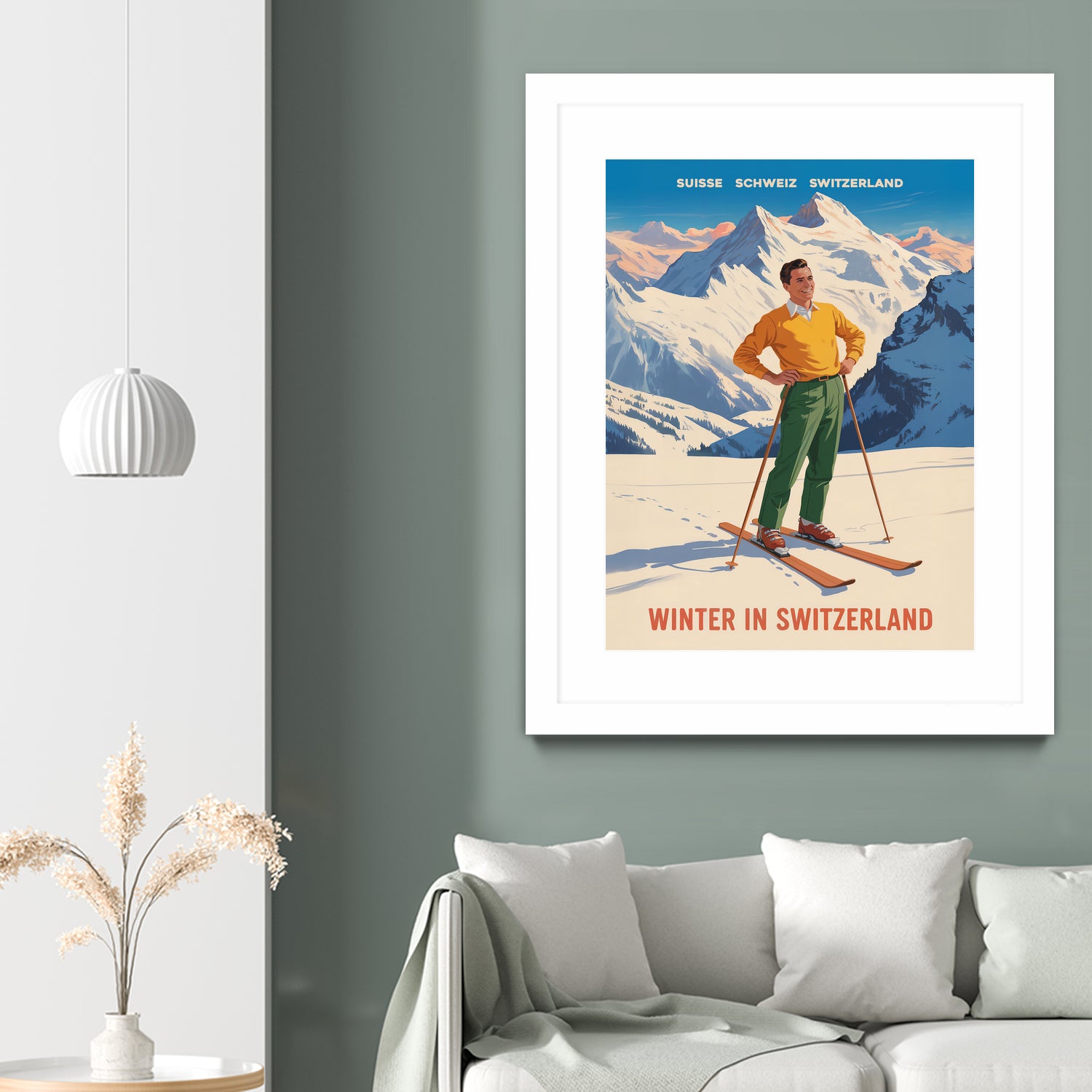 Swiss Alpine Bliss by Andreas Magnusson on GIANT ART - places vintage travel poster