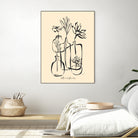 Pots And Flowers by Ralu S on GIANT ART - flowers and plants botanical line art