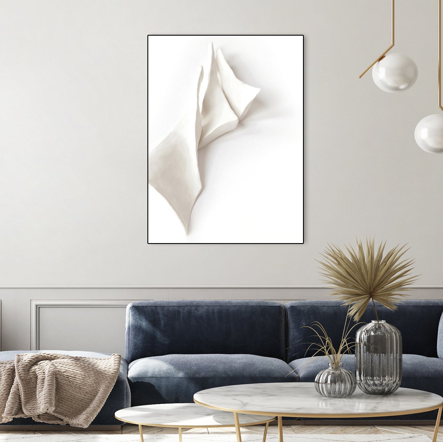 Folded Whispers by Jenja Braun on GIANT ART - flowers and plants minimalist decor