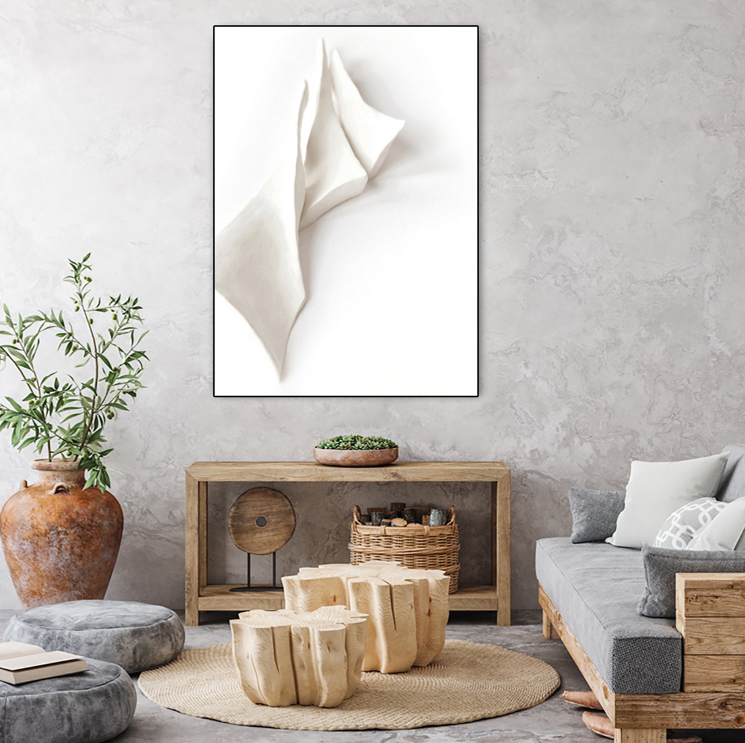 Folded Whispers by Jenja Braun on GIANT ART - flowers and plants minimalist decor