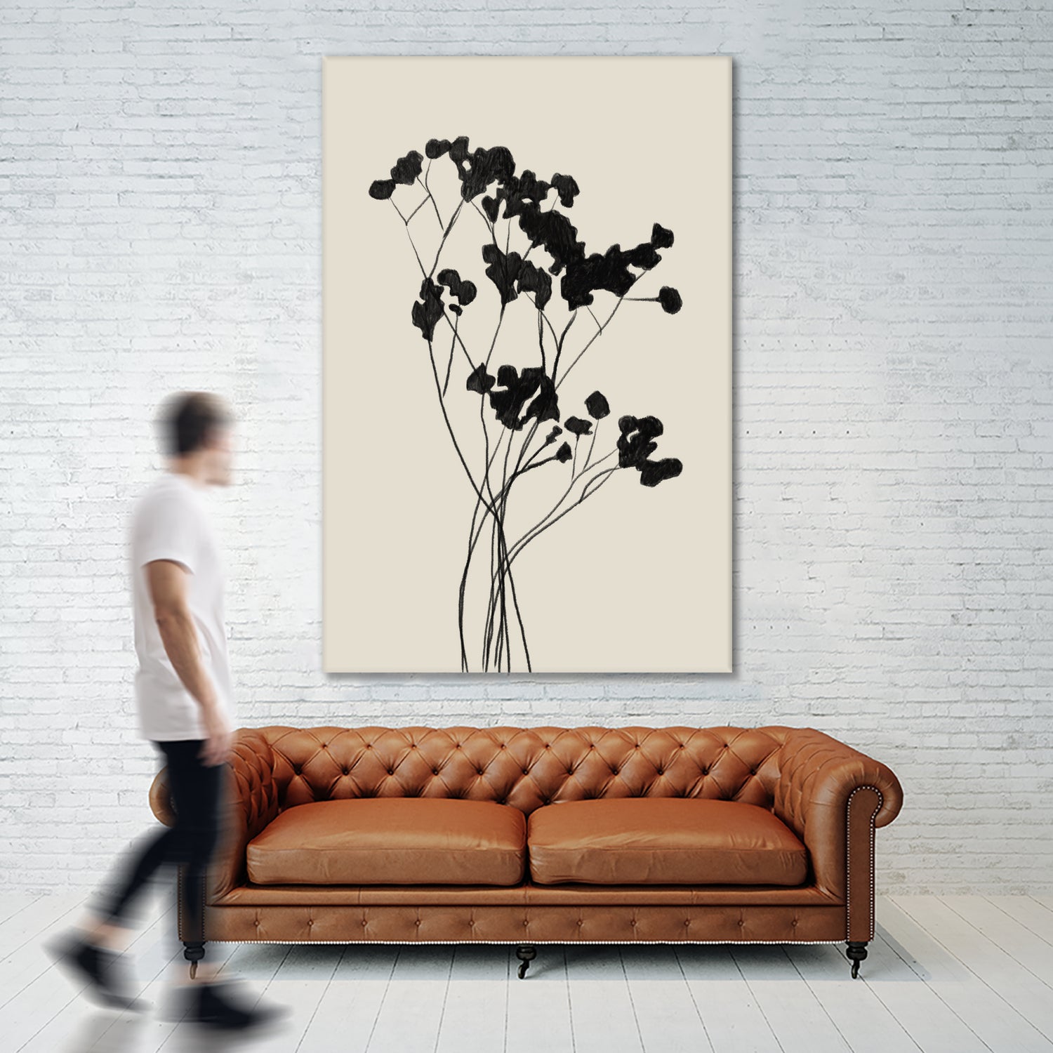 Modern Plant by THE MIUUS STUDIO on GIANT ART -  black