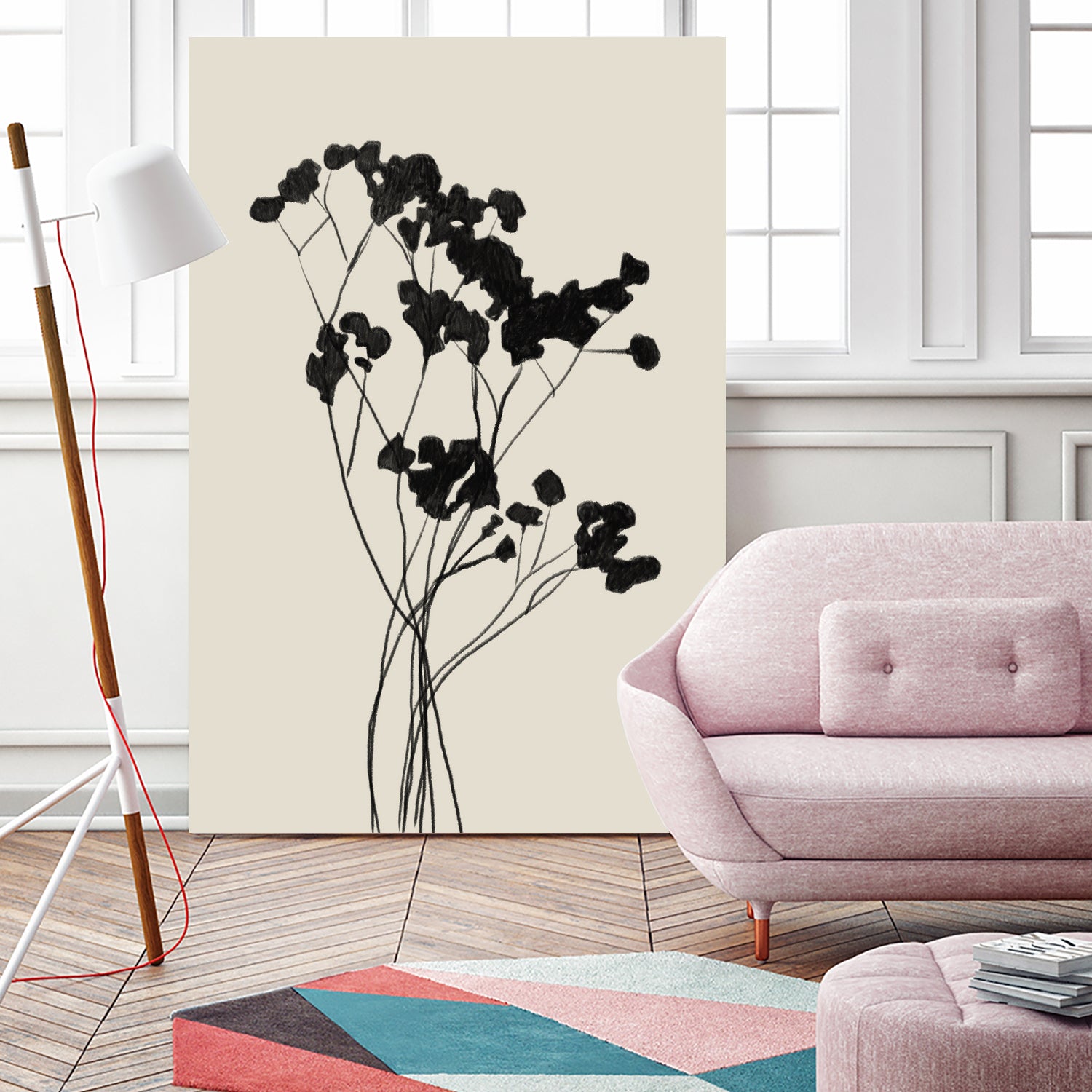 Modern Plant by THE MIUUS STUDIO on GIANT ART -  black