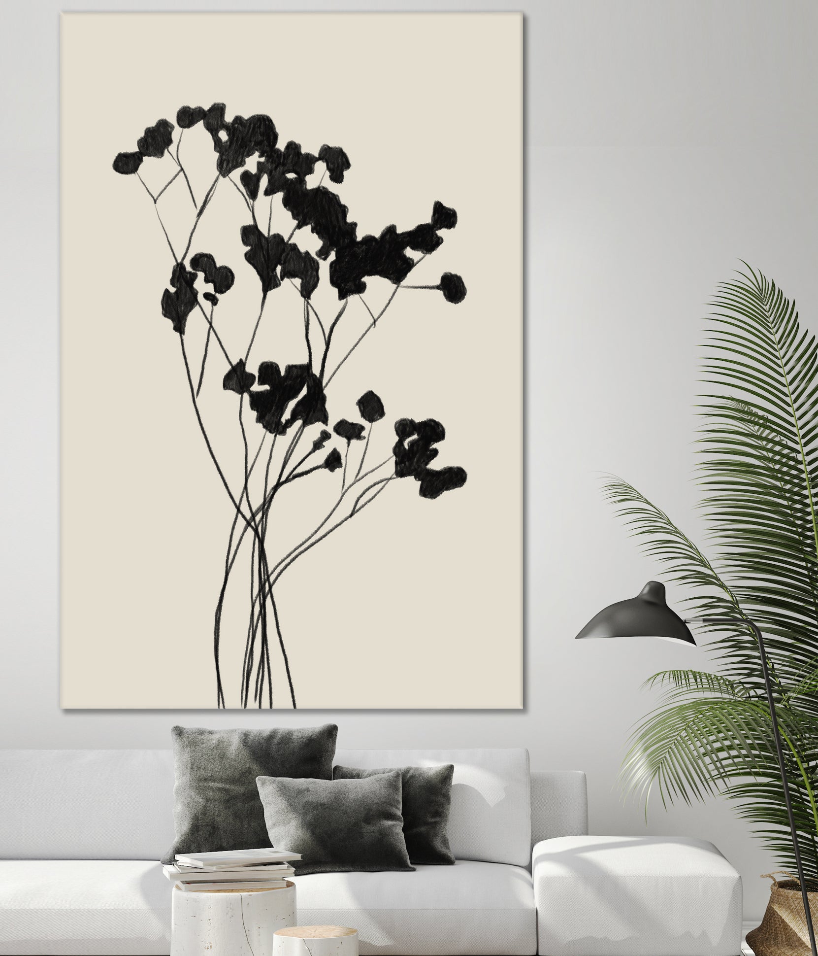 Modern Plant by THE MIUUS STUDIO on GIANT ART -  black