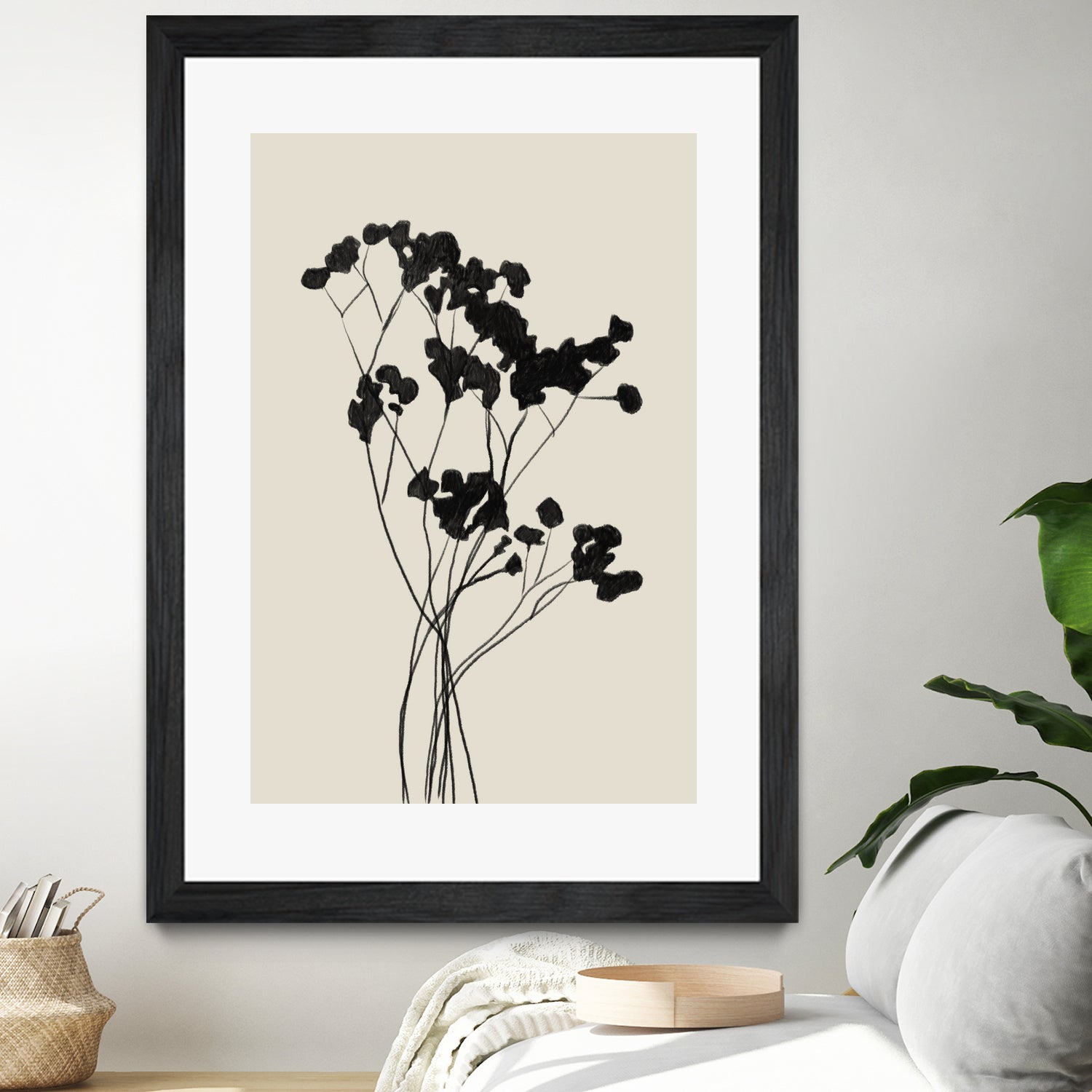 Modern Plant by THE MIUUS STUDIO on GIANT ART -  black