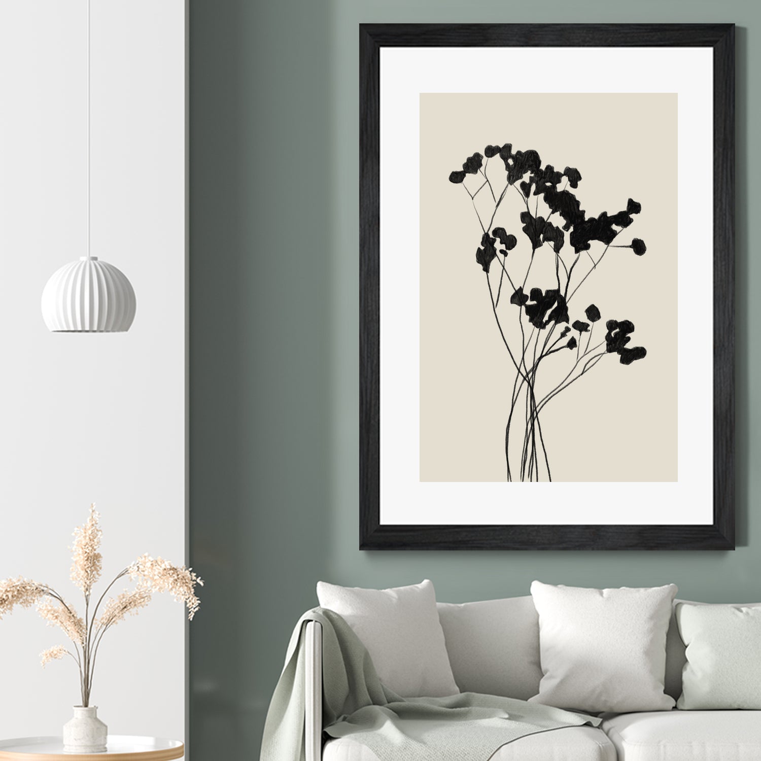 Modern Plant by THE MIUUS STUDIO on GIANT ART -  black