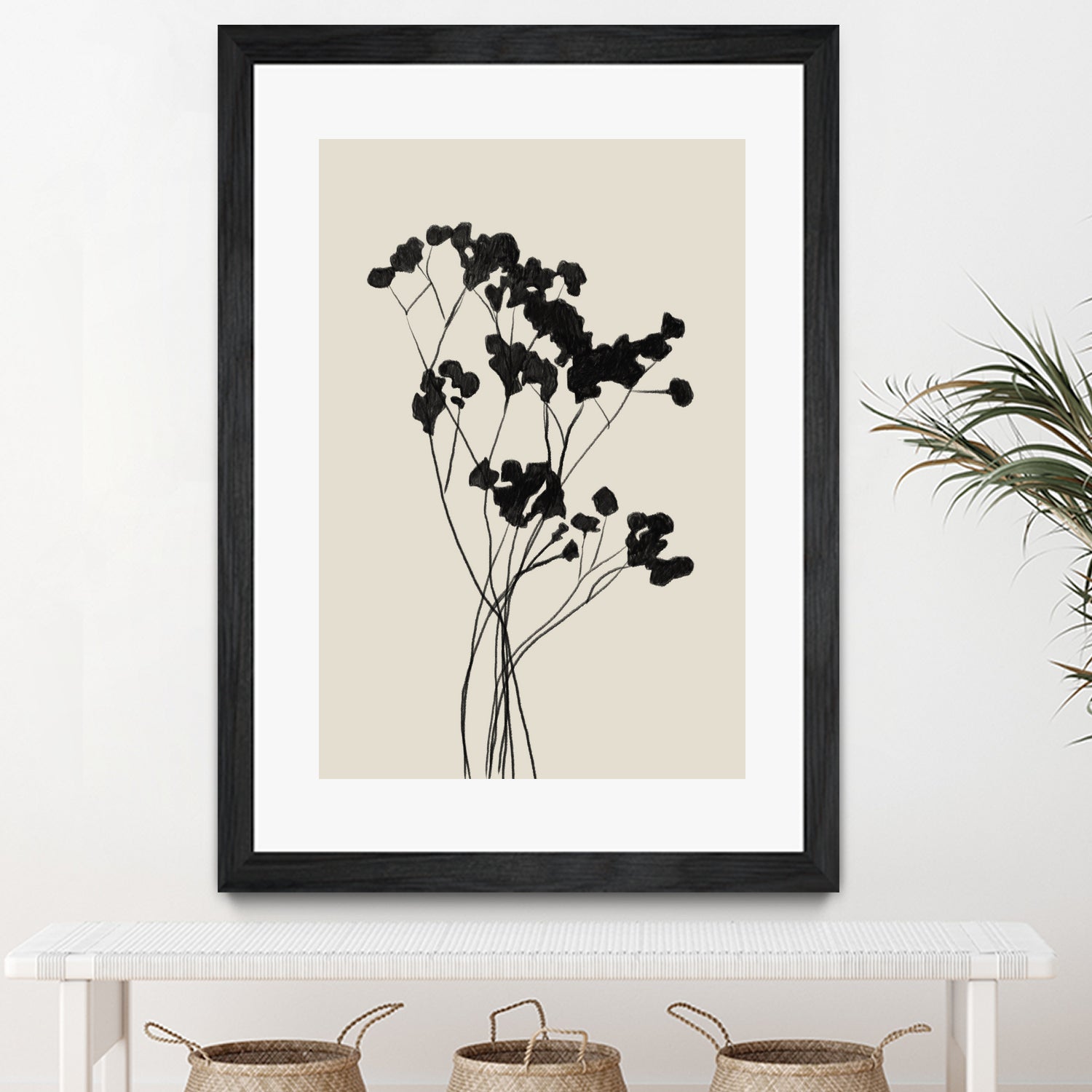 Modern Plant by THE MIUUS STUDIO on GIANT ART -  black