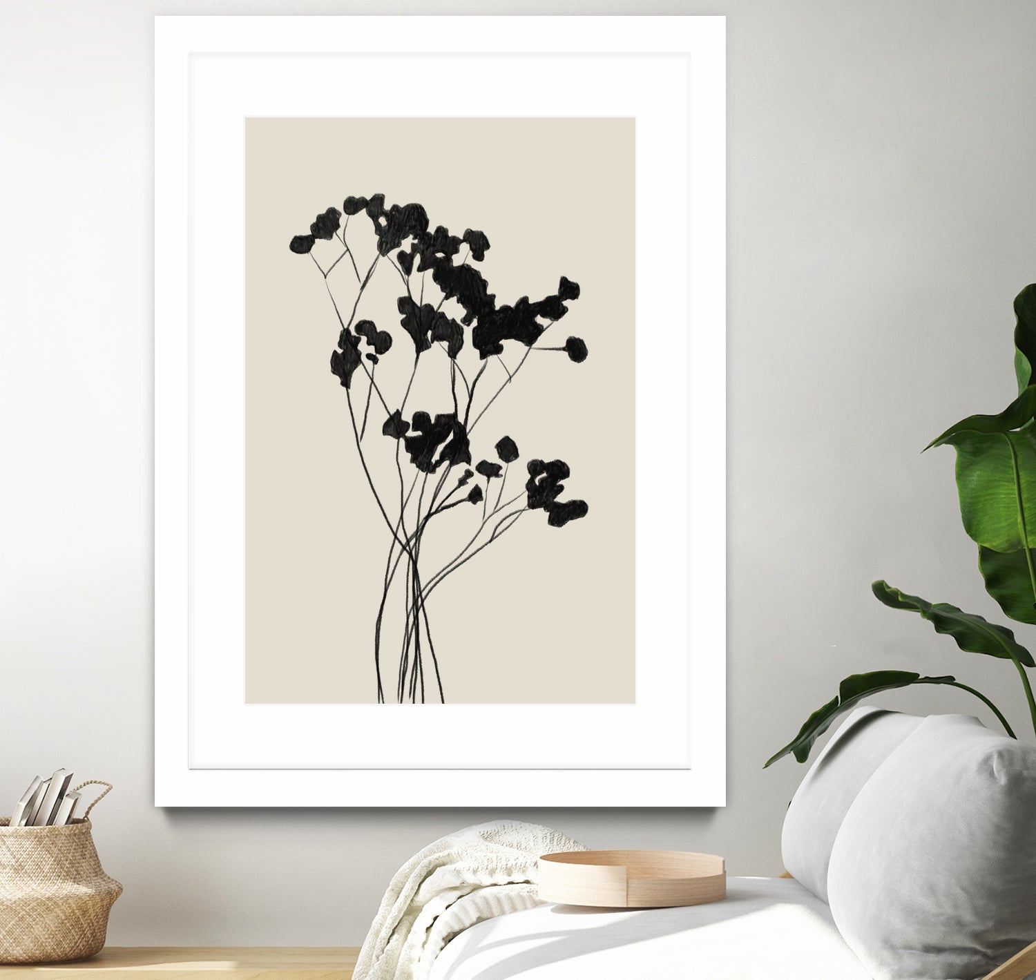 Modern Plant by THE MIUUS STUDIO on GIANT ART -  black