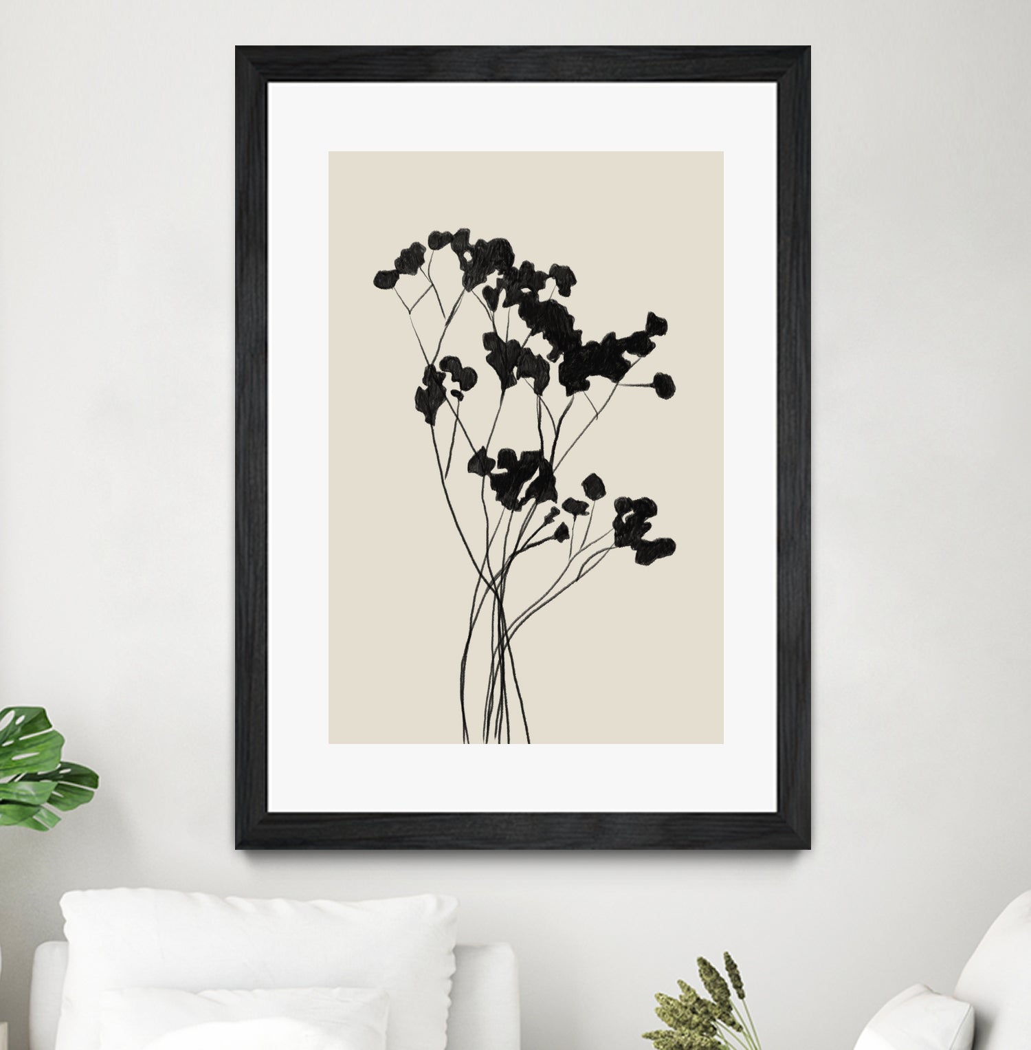 Modern Plant by THE MIUUS STUDIO on GIANT ART -  black