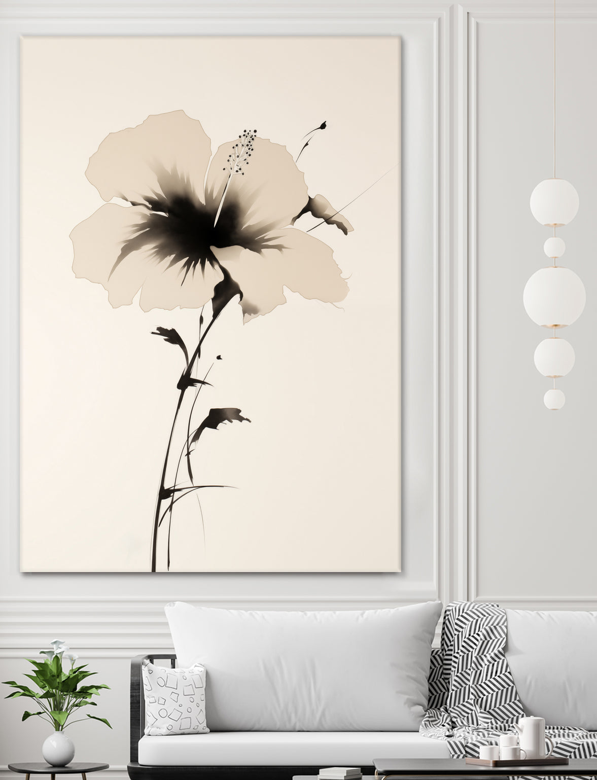 Hibiscus In Beige by Andreas Magnusson on GIANT ART -  hibiscus