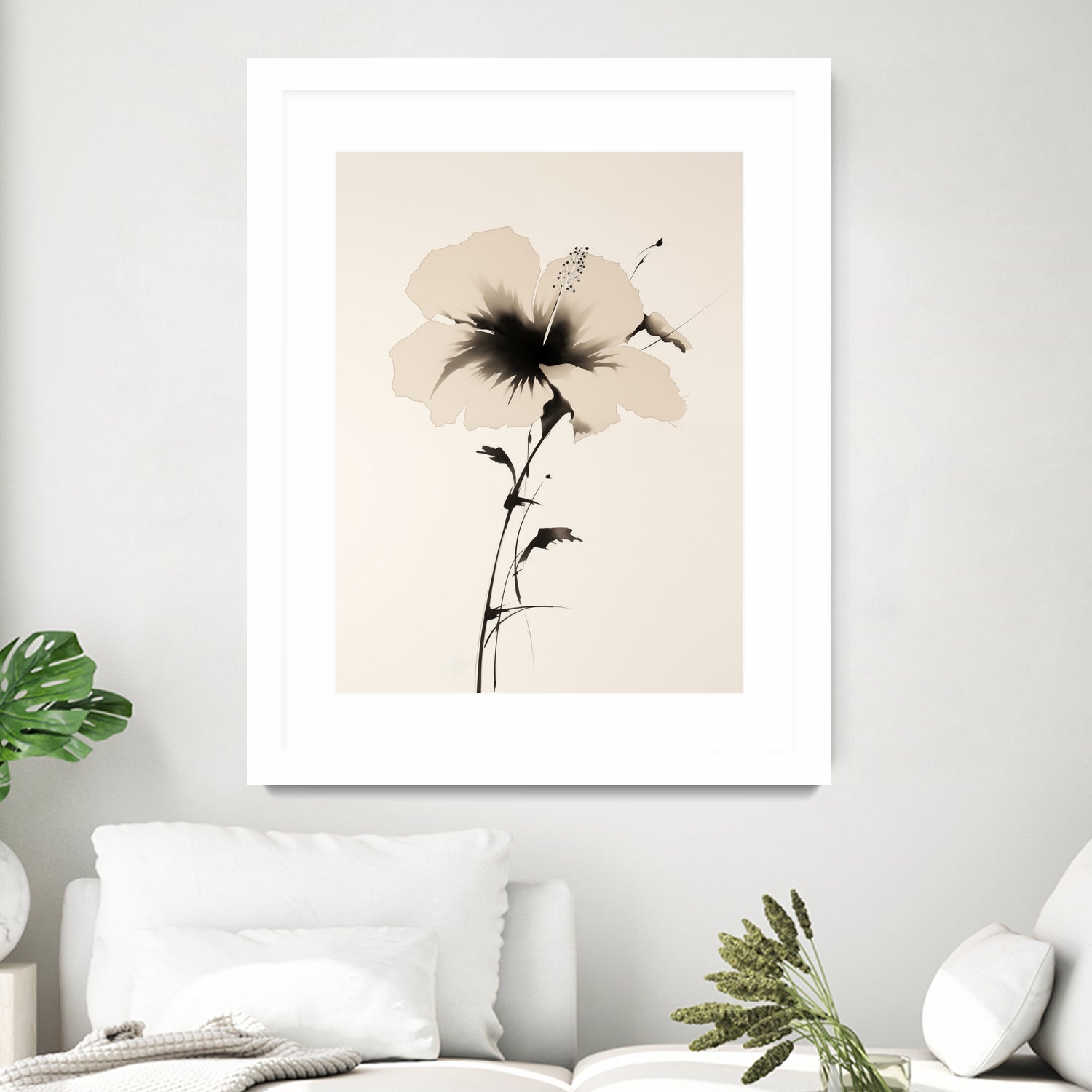 Hibiscus In Beige by Andreas Magnusson on GIANT ART -  hibiscus