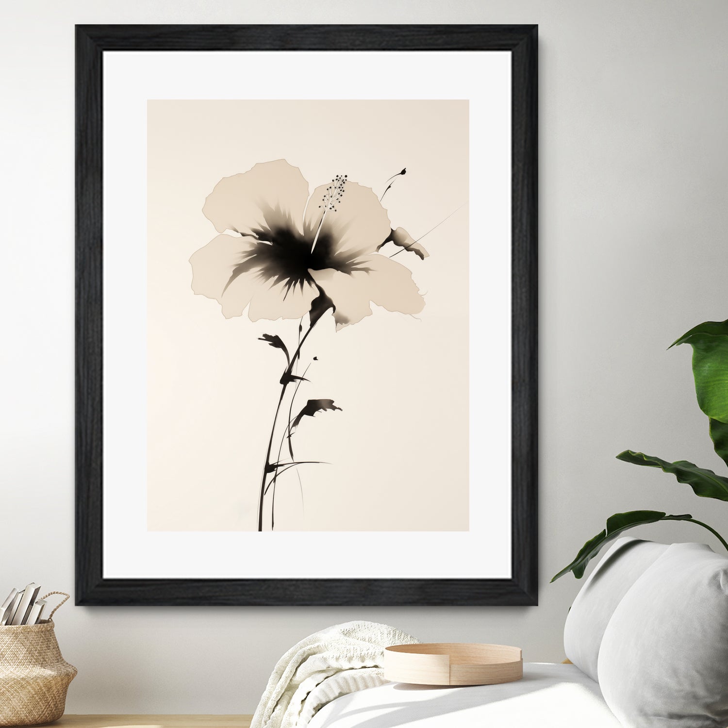 Hibiscus In Beige by Andreas Magnusson on GIANT ART -  hibiscus