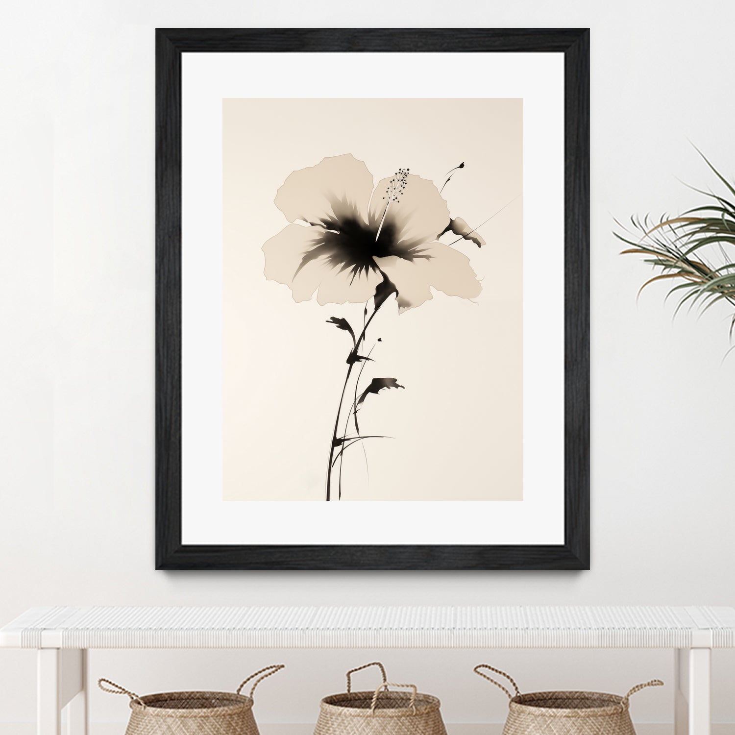 Hibiscus In Beige by Andreas Magnusson on GIANT ART -  hibiscus