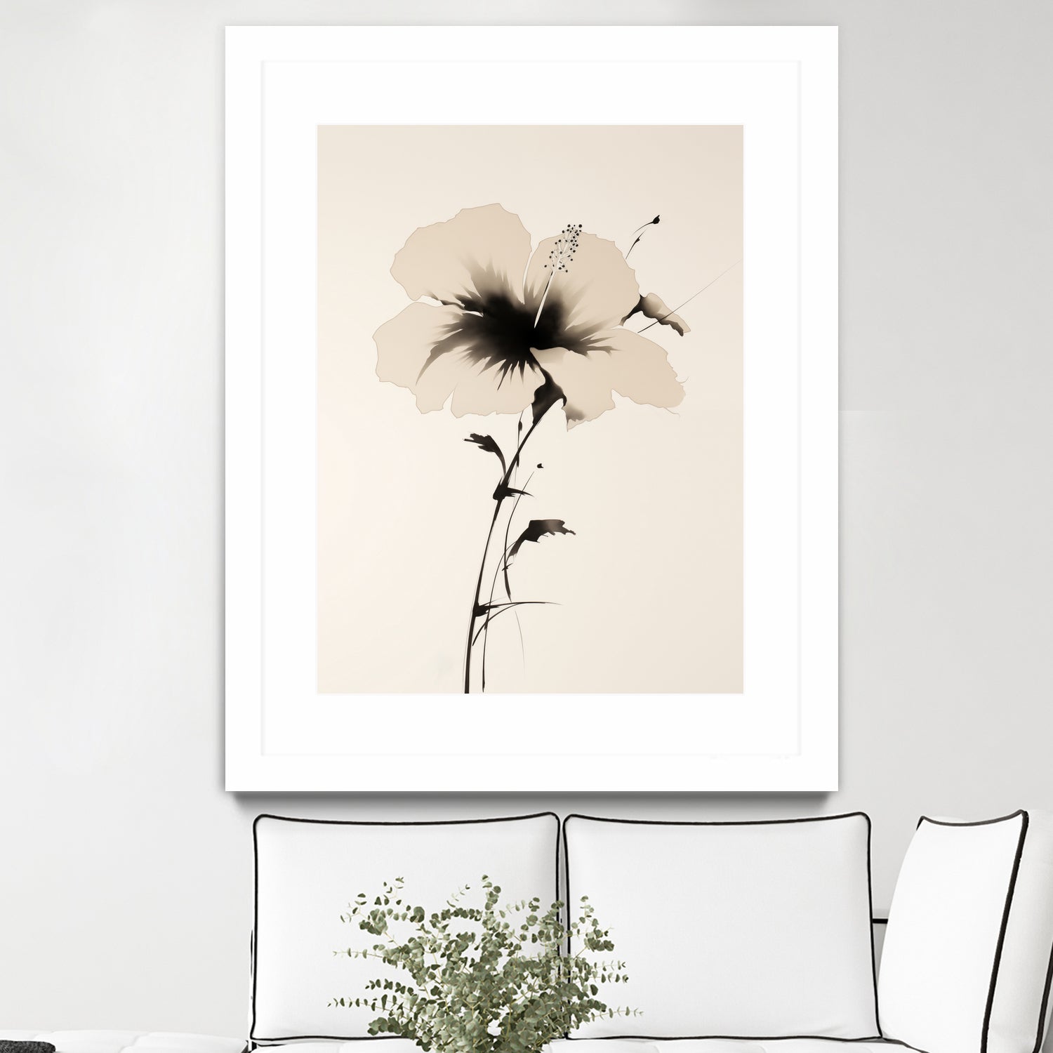 Hibiscus In Beige by Andreas Magnusson on GIANT ART -  hibiscus
