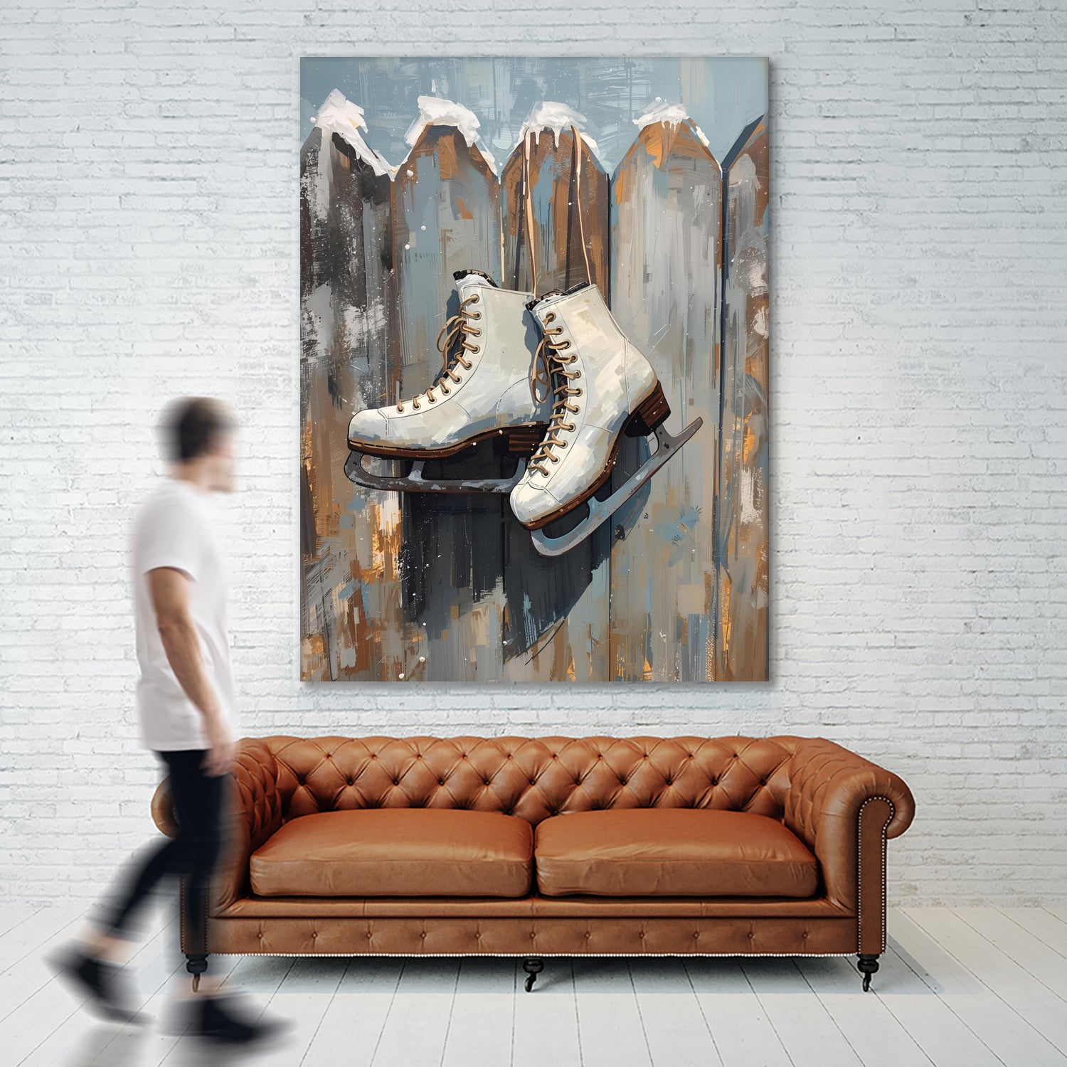 Schlittschuhe am Zaun by Ohkimiko on GIANT ART -  schlittschuhe