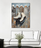 Schlittschuhe am Zaun by Ohkimiko on GIANT ART -  schlittschuhe
