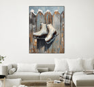 Schlittschuhe am Zaun by Ohkimiko on GIANT ART -  schlittschuhe
