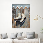Schlittschuhe am Zaun by Ohkimiko on GIANT ART -  schlittschuhe