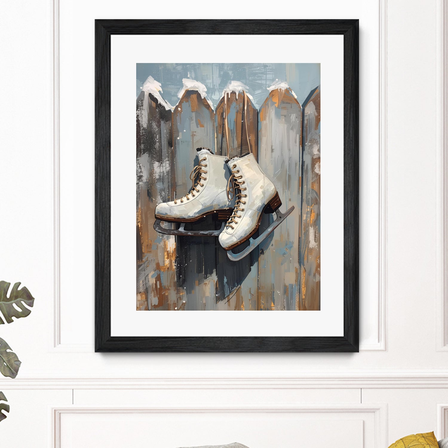 Schlittschuhe am Zaun by Ohkimiko on GIANT ART -  schlittschuhe