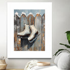 Schlittschuhe am Zaun by Ohkimiko on GIANT ART -  schlittschuhe