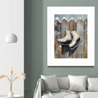 Schlittschuhe am Zaun by Ohkimiko on GIANT ART -  schlittschuhe