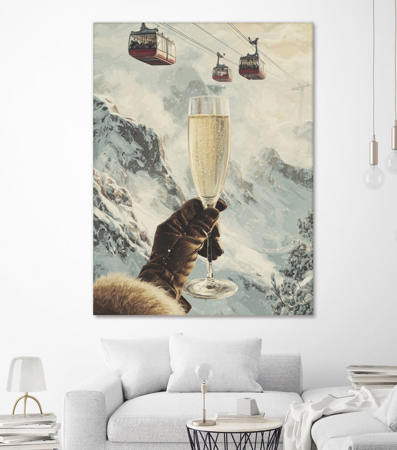 Bubbly Skiing by Andreas Magnusson on GIANT ART - figurative champagne