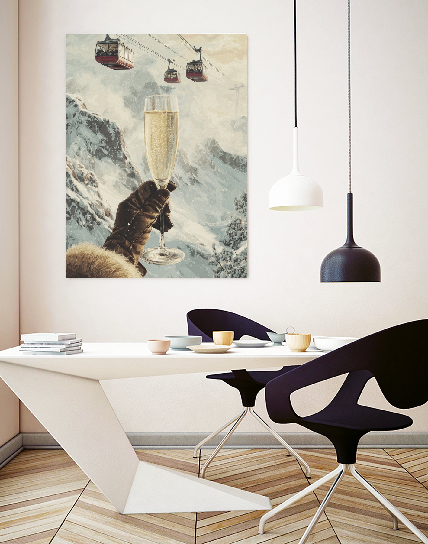 Bubbly Skiing by Andreas Magnusson on GIANT ART - figurative champagne