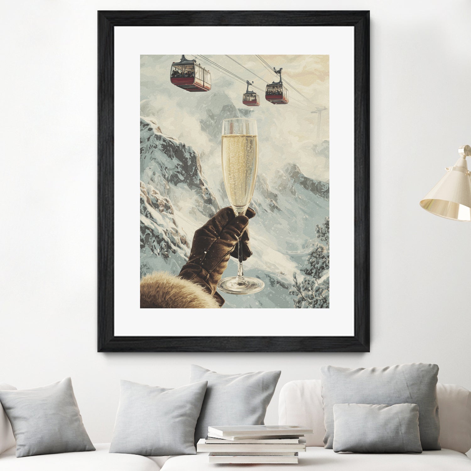 Bubbly Skiing by Andreas Magnusson on GIANT ART - figurative champagne