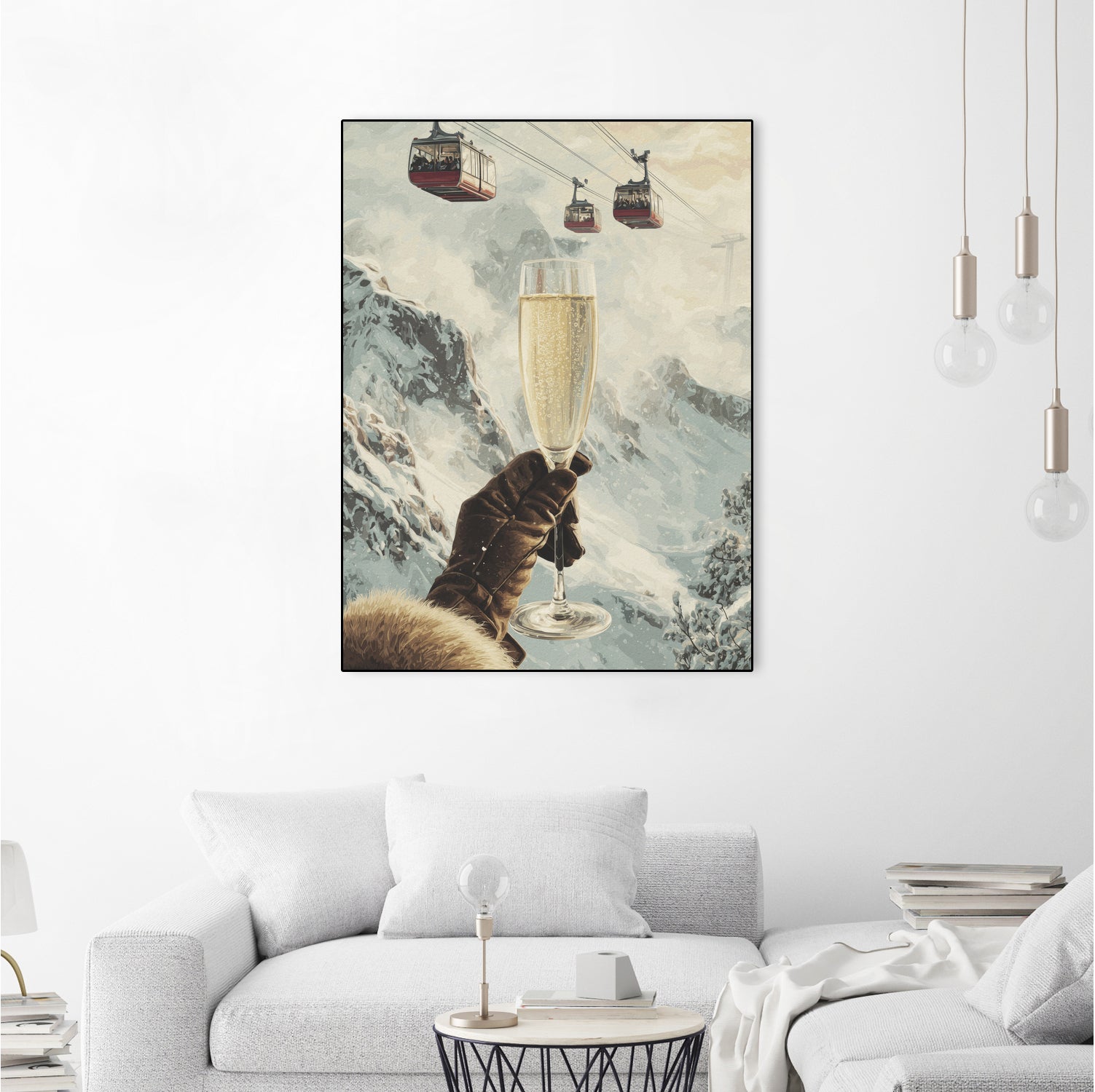 Bubbly Skiing by Andreas Magnusson on GIANT ART - figurative champagne