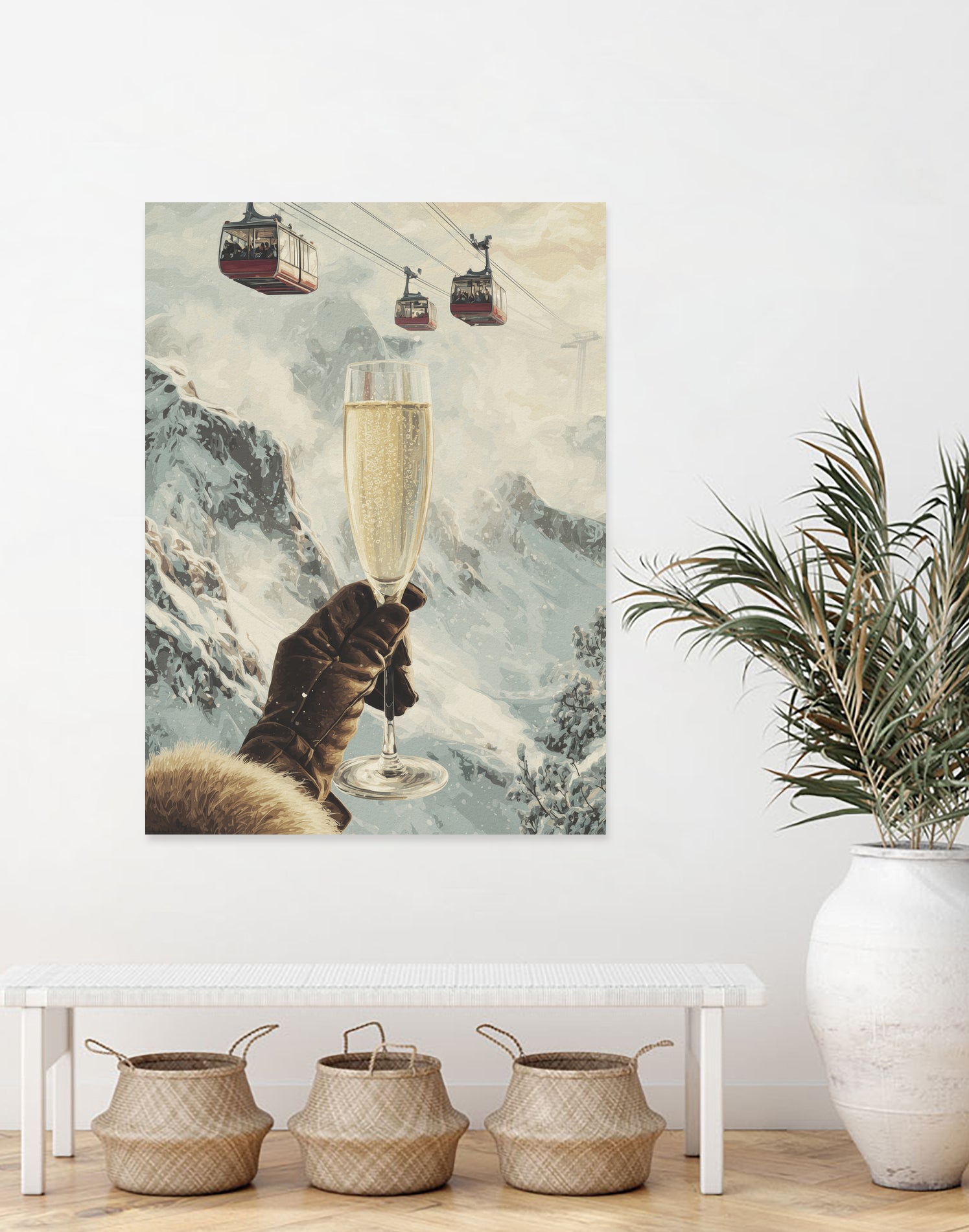Bubbly Skiing by Andreas Magnusson on GIANT ART - figurative champagne