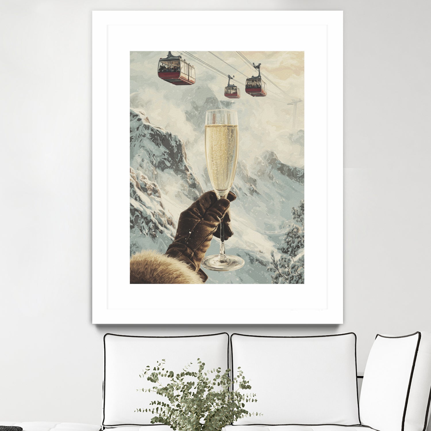 Bubbly Skiing by Andreas Magnusson on GIANT ART - figurative champagne