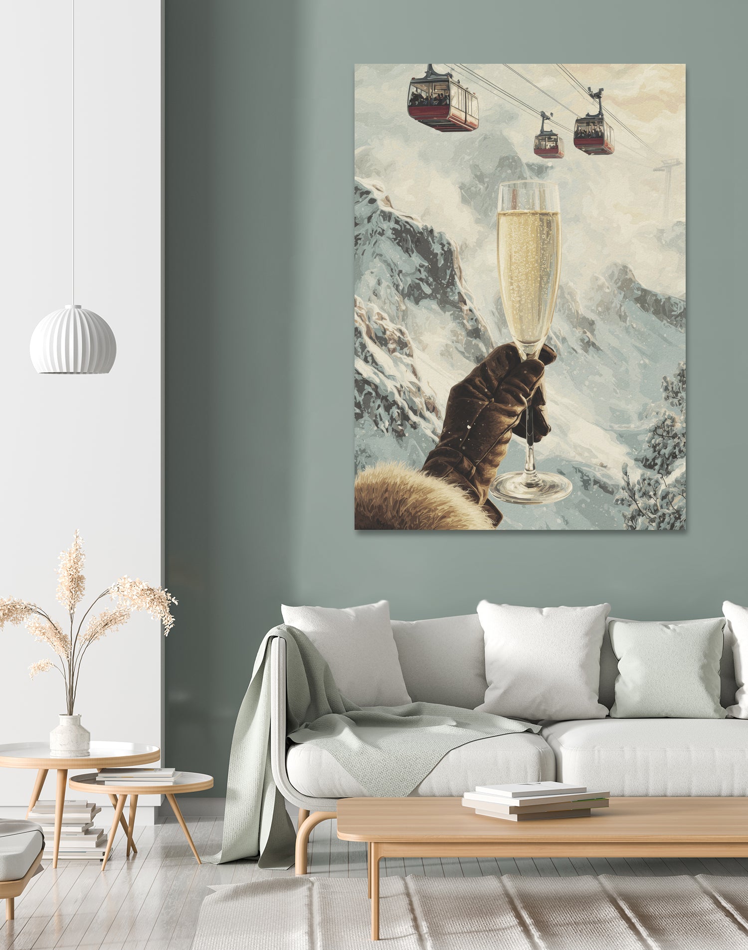 Bubbly Skiing by Andreas Magnusson on GIANT ART - figurative champagne